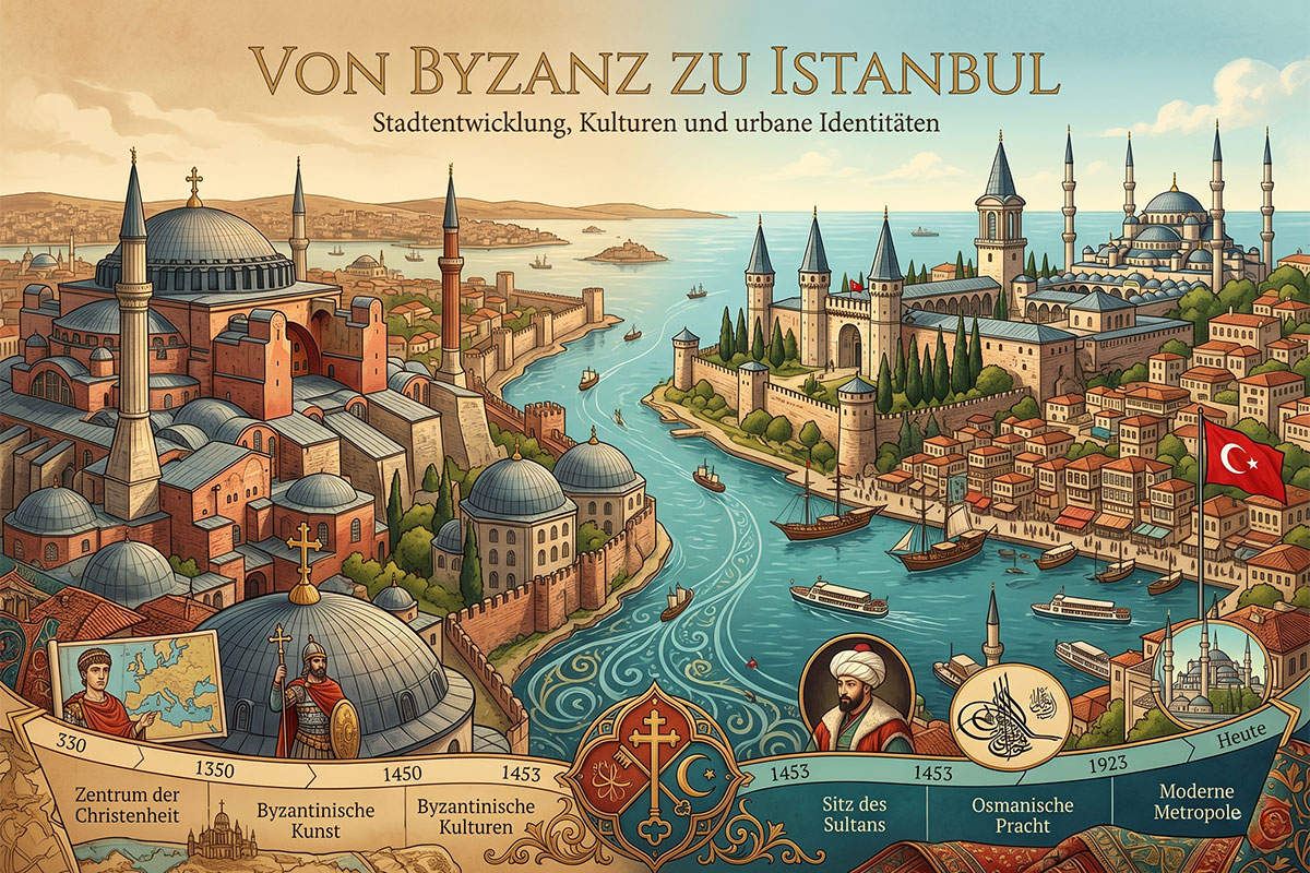 Von Byzanz zu Istanbul: Stadtentwicklung, Kulturen und urbane Identitäten